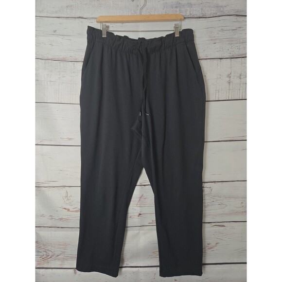 Apana Womens Pants Size XXL Black Elastic Tie Waist Pockets Athleisure Casual - Picture 1 of 8